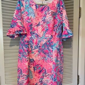 Lilly Pulitzer Pink and Blue Dress size 14